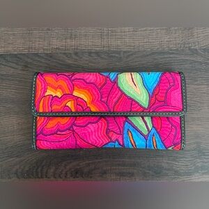 Pineda Covalin Designer Wallet – Multicolor | Silk & Leather 🌺